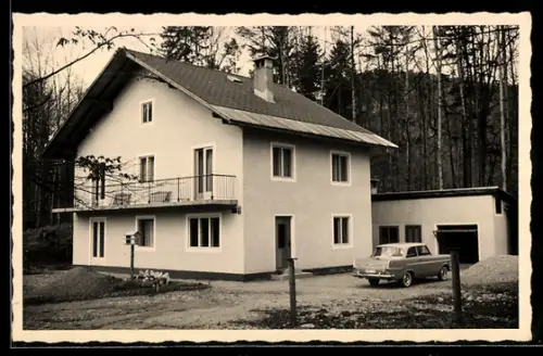 AK Bad Ischl, Wohnhaus mit Garage