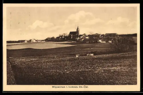 AK Wippenham i. Innkreis, Panorama mit Kirche