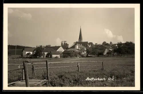 AK Senftenbach /O.Ö., Panorama mit Kirche