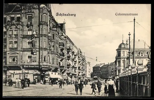AK Berlin-Schöneberg, Blick in die Colonnenstrasse