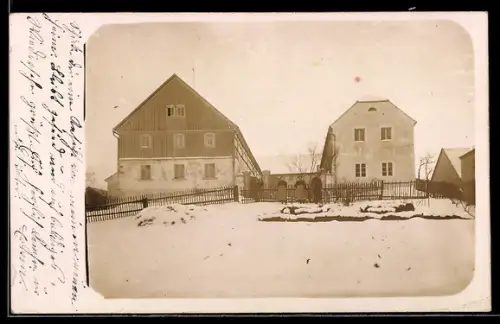 Foto-AK Leppersdorf, Gutsbesitz Erwin Bergmann im Jahr 1915