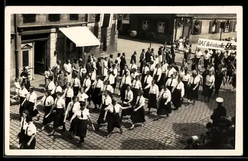 Foto-AK Fürth i. B., D.A.F. Parade im Jahr 1933, Deutsche Arbeitsfront
