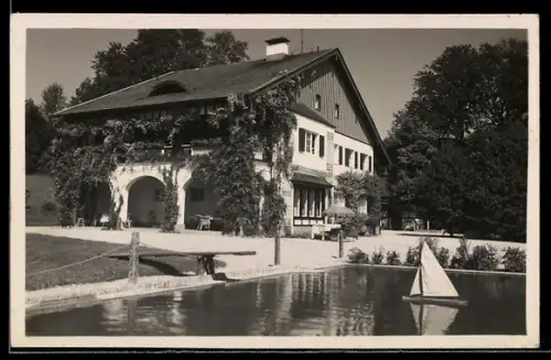 Foto-AK Prien, Haus Bucheneck, Aussenansicht
