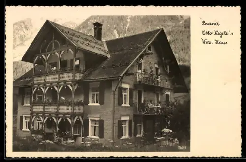 AK Brand im Brandner Tal, Pension Otto Kegele`s Ww.