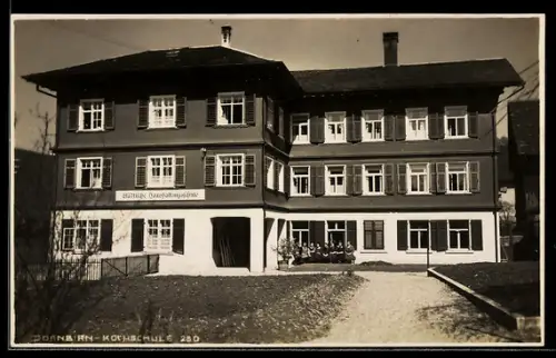 Foto-AK Dornbirn, Städtische Haushaltungsschule, Kochschule