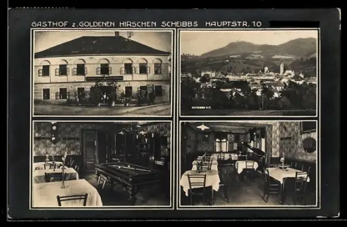 AK Scheibbs, Gasthof zum goldenen Hirschen, Hauptstr. 10, Innenansichten