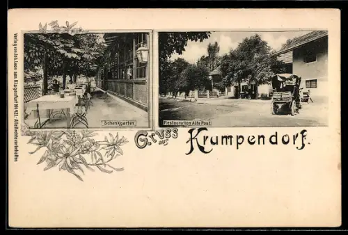 AK Krumpendorf, Restaurant Alte Post, Schankgarten