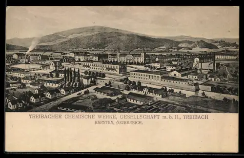 Künstler-AK Treibach /Kärnten, Treibacher Chemische Werke GmbH