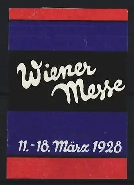 Reklamemarke Wien, Wiener Messe März 1928, Logo