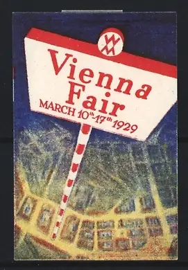Reklamemarke Vienna, Vienna Fair 1929, Wegweiser