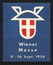 Reklamemarke Wien, Wiener Messe 1956, Wappen-Symbol