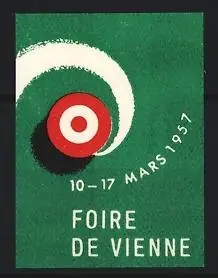 Reklamemarke Wien, Foire de Vienne 1957, Zielscheibe