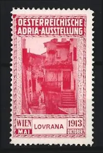Reklamemarke Wien, Österreichische Adria-Ausstellung 1913, Gebäude in Lovrana