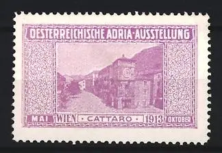 Reklamemarke Wien, Österreichische Adria-Ausstellung 1913, Cattaro