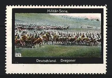 Reklamemarke Deutschland, Militär-Serie, Dragoner in Formation