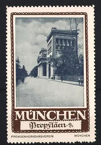 Reklamemarke München, Propyläen, Fremdenverkehrsverein