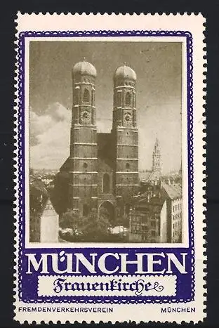 Reklamemarke München, Frauenkirche, Türme der Kirche