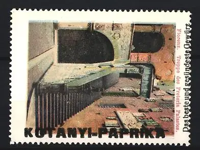 Reklamemarke Florenz, Kotányi-Paprika, Treppe des Pretoria-Palastes