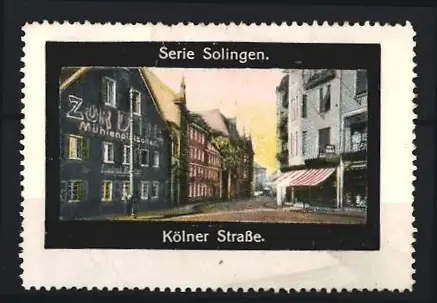 Reklamemarke Solingen, Kölner Strasse, Strassenszene
