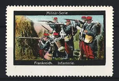 Reklamemarke Frankreich, Infanterie, Militär-Serie