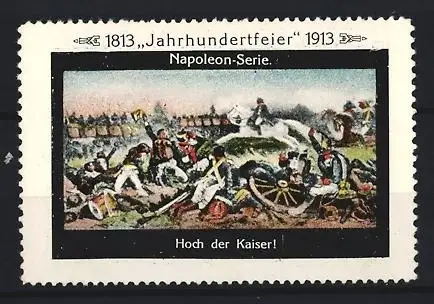 Reklamemarke Jahrhundertfeier 1913, Napoleon-Serie, Schlachtenszene