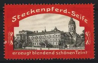 Reklamemarke Steckenpferd-Seife, Schloss Neustrelitz