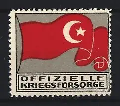 Reklamemarke Türkei, Offizielle Kriegsfürsorge, Türkische Flagge