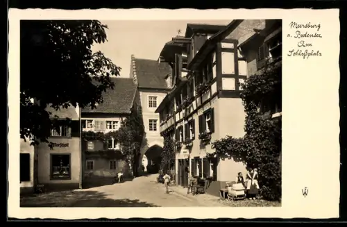 AK Meersburg a. Bodensee, Am Schlossplatz