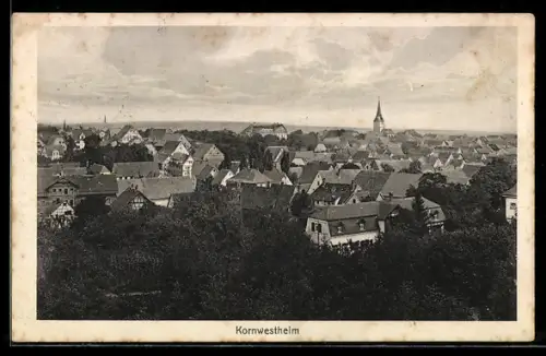 AK Kornwestheim, Ortsansicht aus der Vogelschau