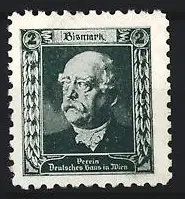 Reklamemarke Wien, Verein Deutsches Haus, Bismarck-Porträt