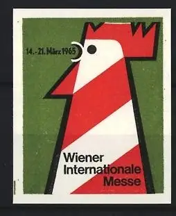 Reklamemarke Wien, Wiener Internationale Messe 1965, Hahn-Symbol