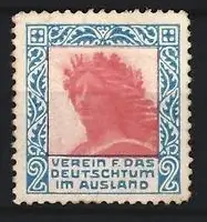 Reklamemarke Verein f. das Deutschtum im Ausland, Frauenbüste