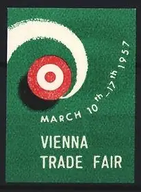 Reklamemarke Wien, Vienna Trade Fair 1957, Zielscheibe