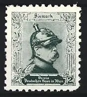 Reklamemarke Wien, Verein Deutsches Haus, Bismarck-Porträt
