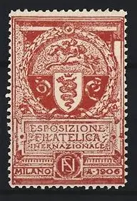 Reklamemarke Milano, Esposizione Filatelica Internazionale, Wappen, 1906