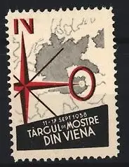 Reklamemarke Wien, Târgul de Mostre 1936, Kompass und Karte
