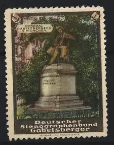 Reklamemarke München, Deutscher Stenographenbund Gabelsberger, Gabelsberger-Denkmal