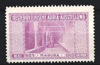 Reklamemarke Wien, Österreichische Adria-Ausstellung 1913, Arkadenansicht