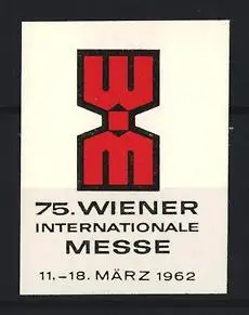 Reklamemarke Wien, 75. Wiener Internationale Messe, Logo WIM