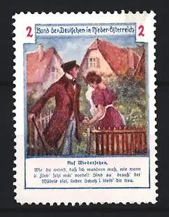 Reklamemarke Niederösterreich, Bund der Deutschen, Abschiedsszene
