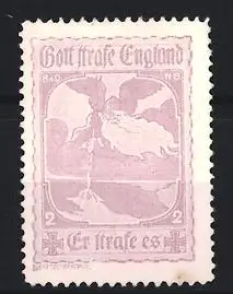 Reklamemarke Gott strafe England, Wotan mit Speer Gungnir