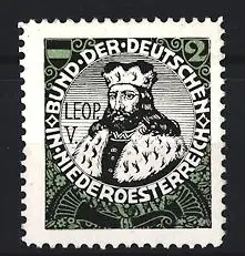 Reklamemarke Niederösterreich, Bund der Deutschen, Leopold V
