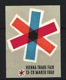 Reklamemarke Vienna, Vienna Trade Fair 1960, farbige Sternelemente
