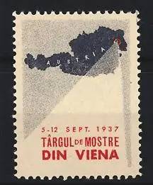Reklamemarke Wien, Târgul de Mostre 1937, Österreich-Karte