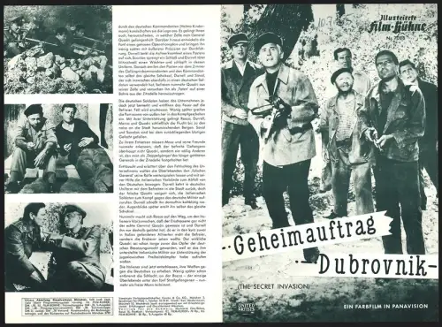 Filmprogramm IFB Nr. 7088, Geheimauftrag Dubrovnik, Stewart Granger, Mickey Rooney, Regie: Roger Corman