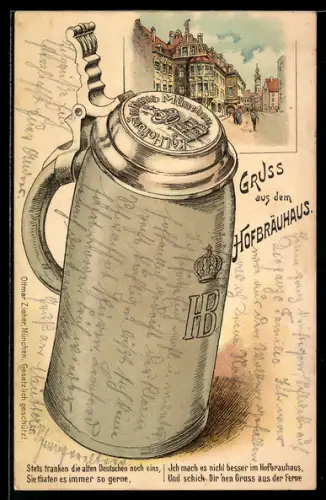 AK Münchner Hofbräuhaus-Biermass, Text