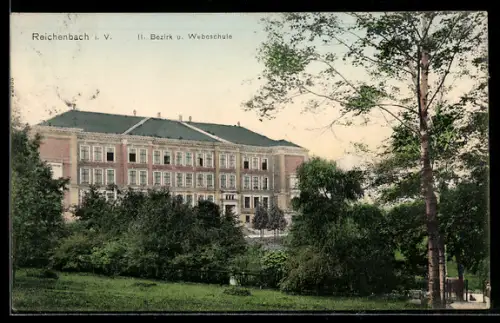 AK Reichenbach i. V., II. Bezirk und Webeschule