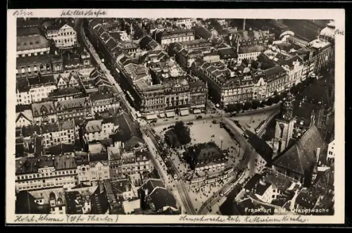 AK Frankfurt a. M., Hauptwache, Katharinenkirche, Schillerstrasse