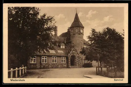 AK Westerstede, Blick zum Bahnhof