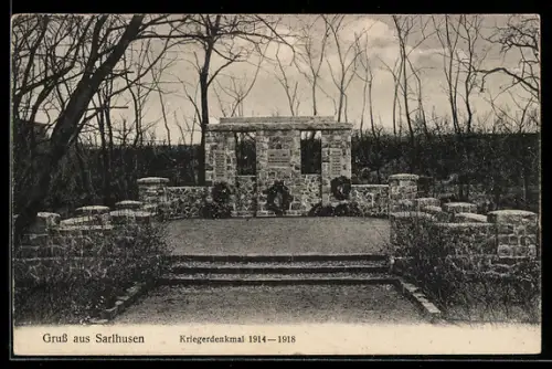 AK Sarlhusen, Kriegerdenkmal 1914-18